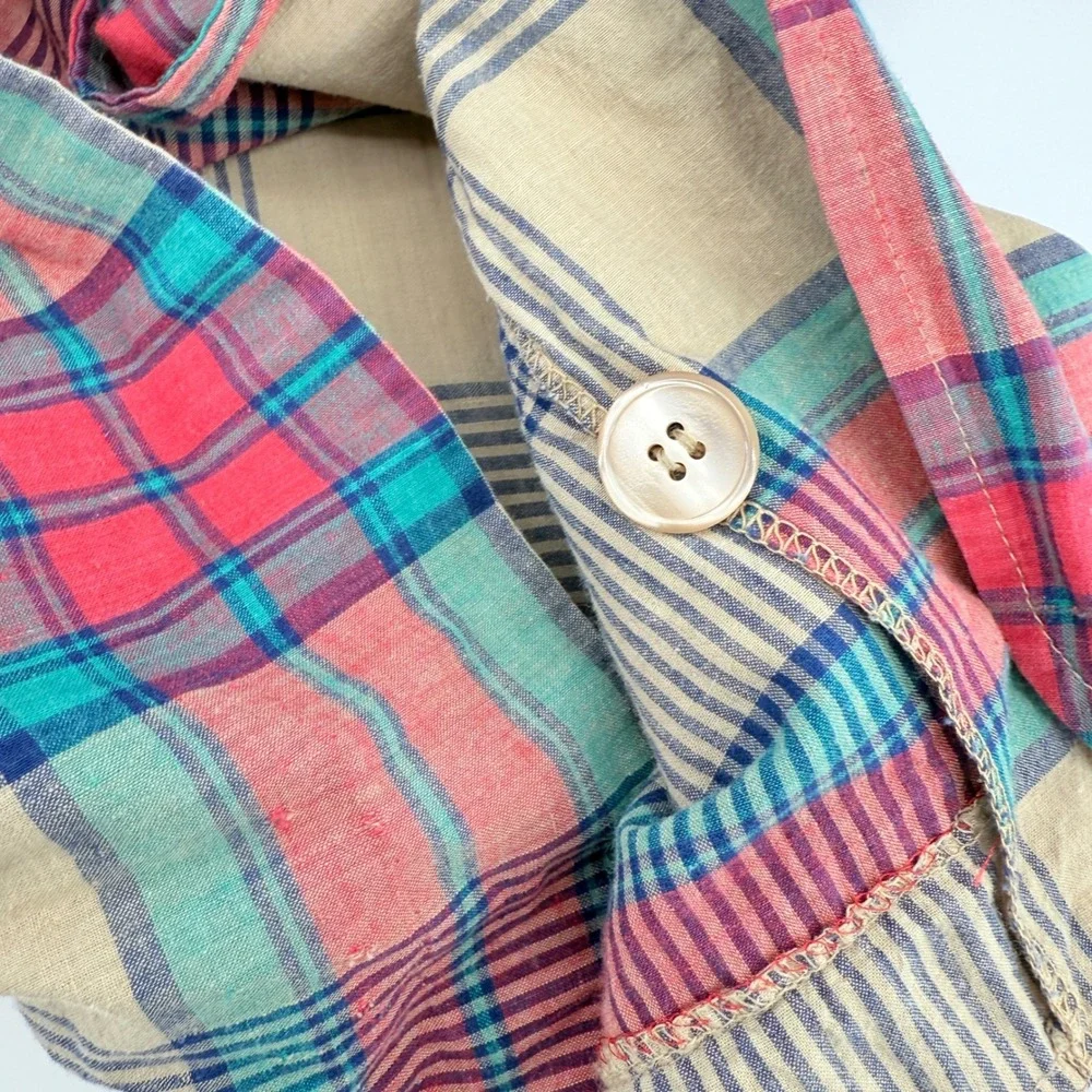Vintage Country Suburbans Plaid Blazer USA‎ Made Casual Career One Button sz10